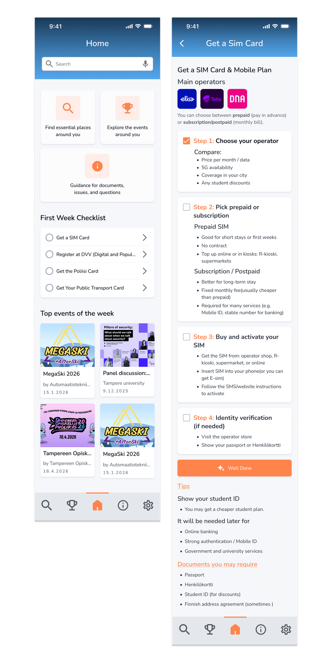 Home — First Week Checklist